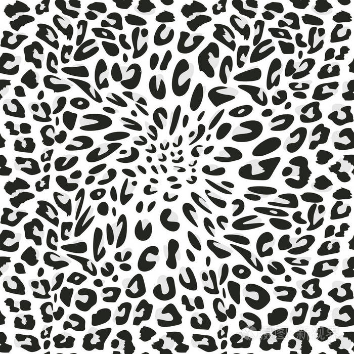 无缝图案猎豹皮肤黑白. 豹单色时尚纺织品印花矢量插图