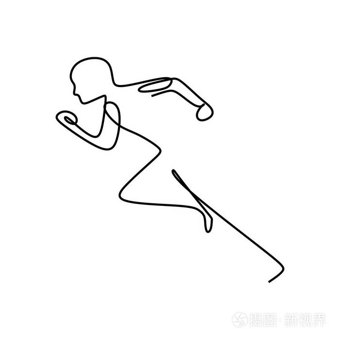 跑步运动员画法图片