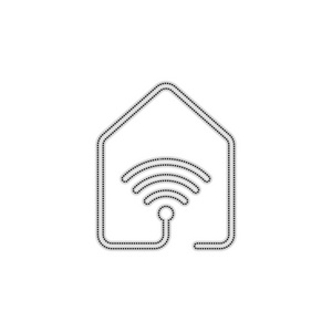wifi 手绘轮廓涂鸦图标一组九个黑色轮廓 wifi 图标带有两个天线图标