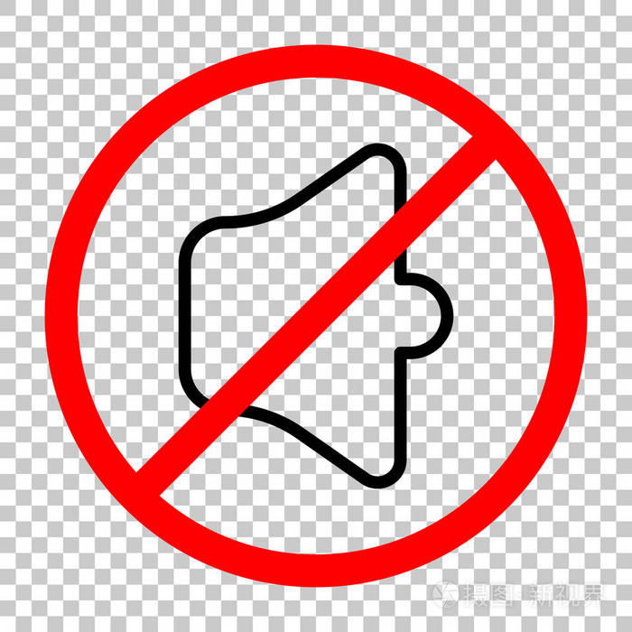 插画 简单的音量静音. 线性薄轮廓.