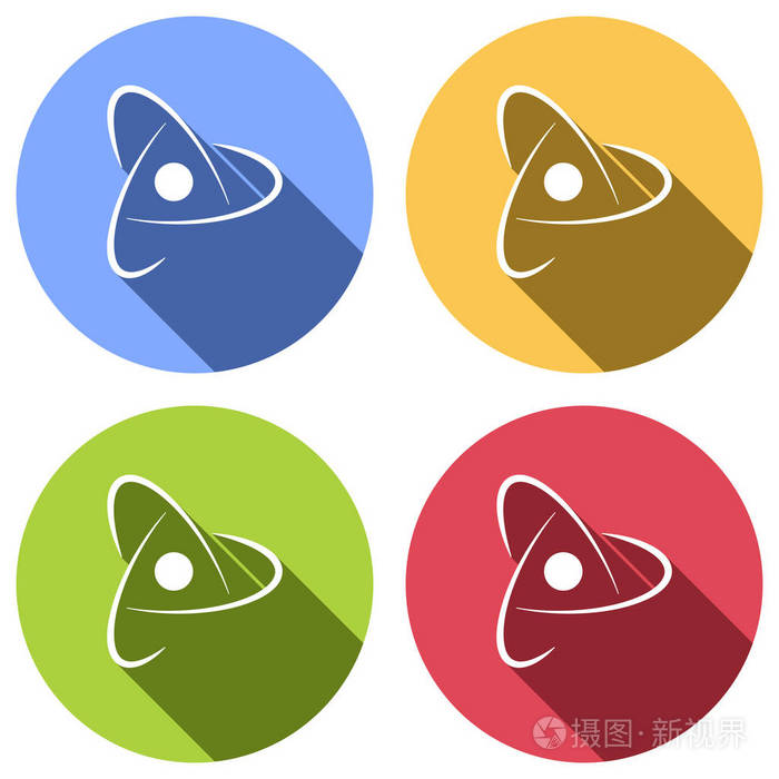 科学的原子符号,创意的标志,简单的图标.