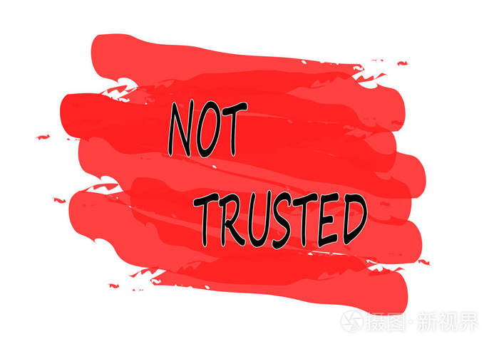 不可信的红色邮票孤立的白色背景