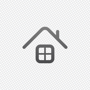 简单的房子图标。 在网格背景上