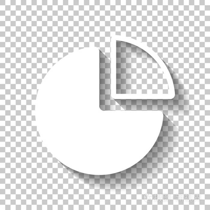 带有透明背景阴影的白色图标