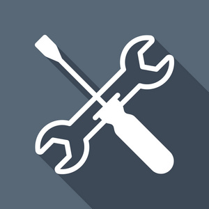 长的原螺丝修理服务扳手和螺丝刀工具.