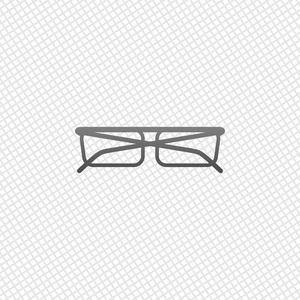 眼镜图标。 在网格背景上