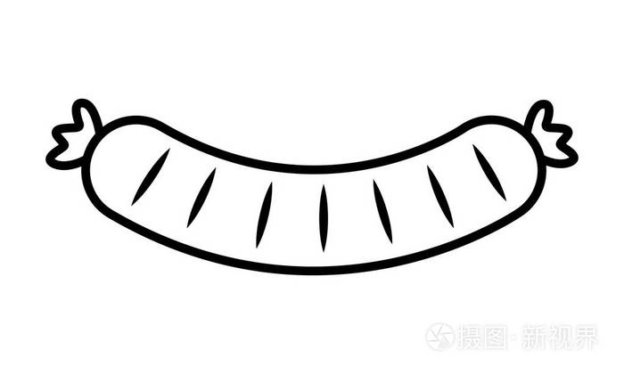 在白色背景上的香肠插画-正版商用图片1633jp-摄图新视界