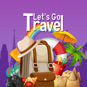 s go travel template illustration