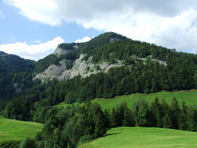 Lutisalp地区的高山景观瑞士圣加伦州