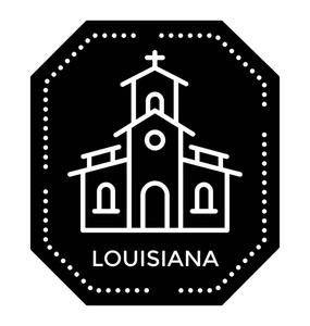 路易斯安那州邮票字形图标
