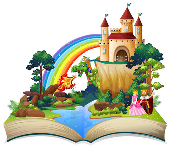 童话开放书插图