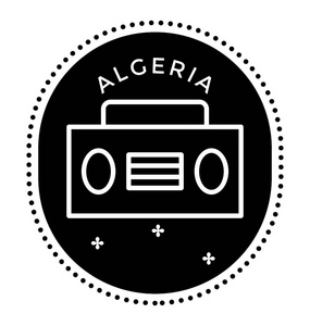 阿尔及利亚贴纸字形图标