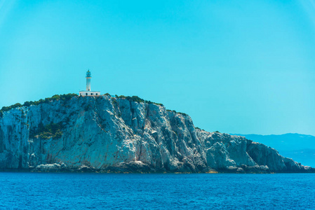 海上海岸岩石灯塔风景