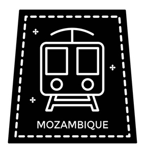 莫桑比克邮票实心图标