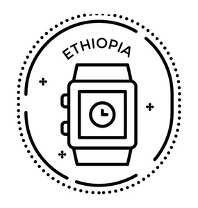 埃塞俄比亚线图标设计