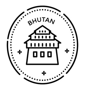 不丹邮票线图标