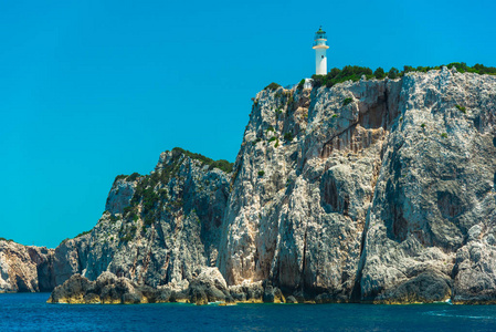 海上海岸岩石灯塔风景