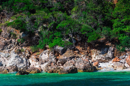 迷人的自然蓝色海景