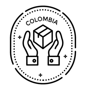 哥伦比亚邮票线图标