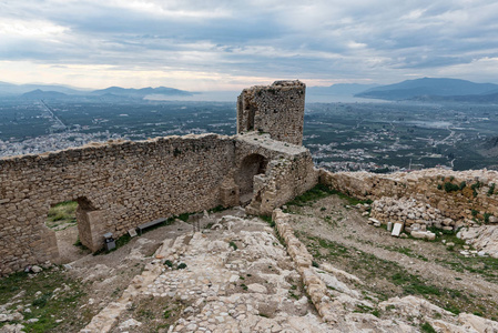 拉利萨城堡的一部分，希腊佩罗蓬尼斯阿尔戈斯城的古代和中世纪卫城