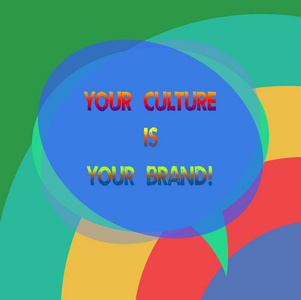 显示您的文化的文字符号是您的品牌。概念照片知识体验是一种展示卡片空白语音气泡照片和透明圆重叠堆栈