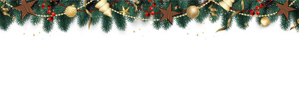 圣诞快乐，新年快乐。 圣诞背景与闪亮的金色雪花。 贺卡节日横幅海报