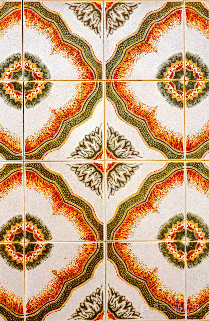 传统的西班牙装饰性瓷砖原瓷砖原有的瓷砖装饰