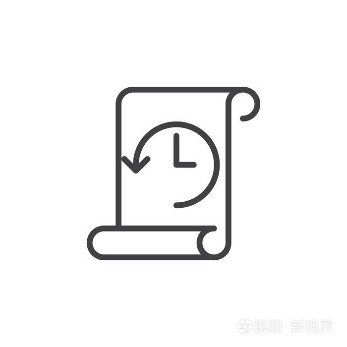 符号标志插图. 可编辑笔画. 像素完美