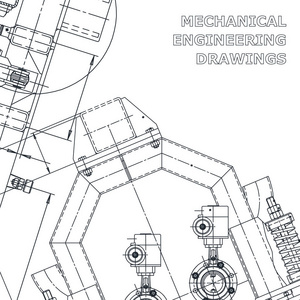 蓝图草图。 矢量工程插图。 封面传单横幅背景。 仪器制作图纸。 机械工程制图。 技术插图。 法人身份