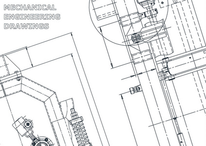 蓝图草图。 矢量工程插图。 封面传单横幅背景。 仪器制作图纸。 机械工程制图。 技术插图背景。 方案计划