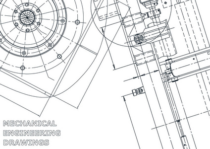 蓝图。 矢量工程插图。 封面传单横幅背景。 仪器制造