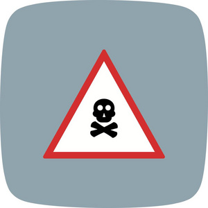 矢量毒气路标ico照片