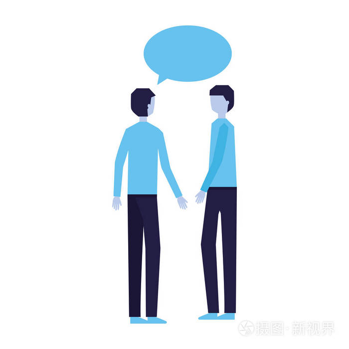 两个人说话的演讲泡沫