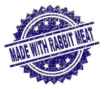 用兔子肉邮票印章制作的划痕纹理