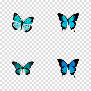 一套真的符号与多面体 , 天空动物 , 定制蓝和其他图标为您的网络移动应用程序标志设计