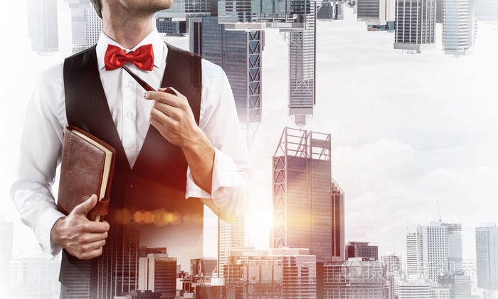 年轻成功企业家的概念.