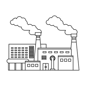工厂工业卡通矢量图平面设计图片