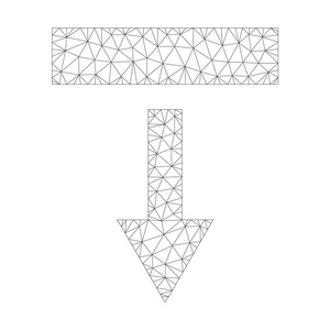 网格矢量向下拉图标