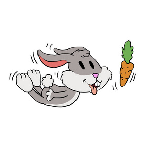 兔子嗅胡萝卜漫画