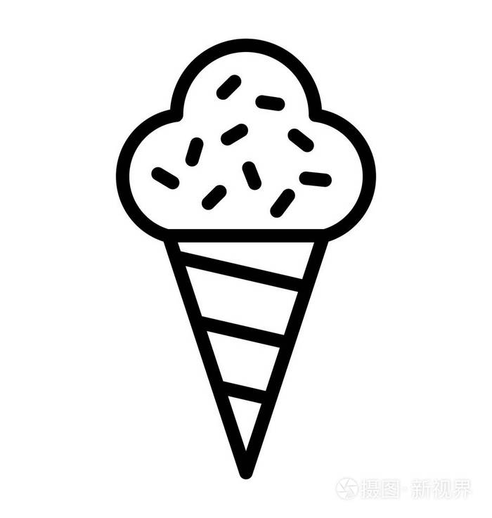 冰锥孤立矢量图标可以很容易地修改或编辑任何风格