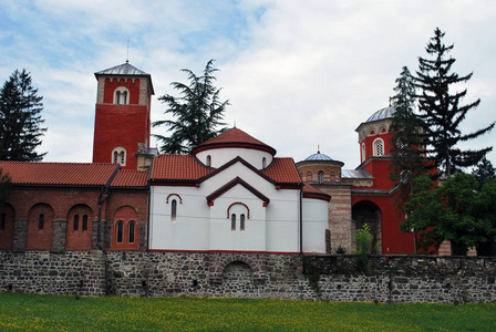 塞尔维亚古老的Zica修道院