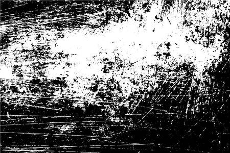 黑白城市纹理矢量与复制空间。 抽象插图表面灰尘和粗糙脏墙背景与空模板。 遇险或污垢，Grunge效应概念向量