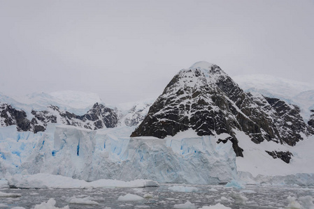 南极冰川景观