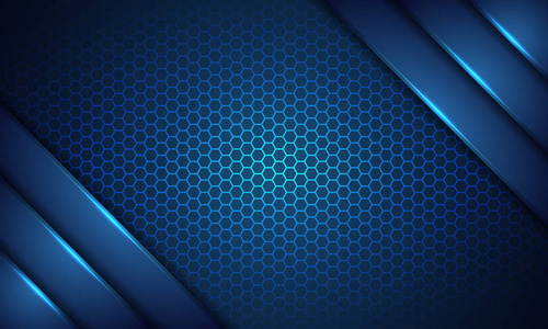 豪华,现代,多边形,金属矢量背景与蓝色和深色的混合