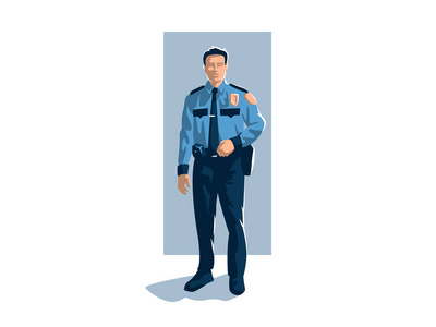 穿制服的警察警长图片-穿制服的警察警长素材-穿制服的警察警长插画