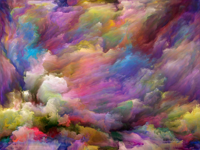 抽象颜色系列。 色彩斑斓的绘画背景在画布上以艺术创造力和想象力为主题