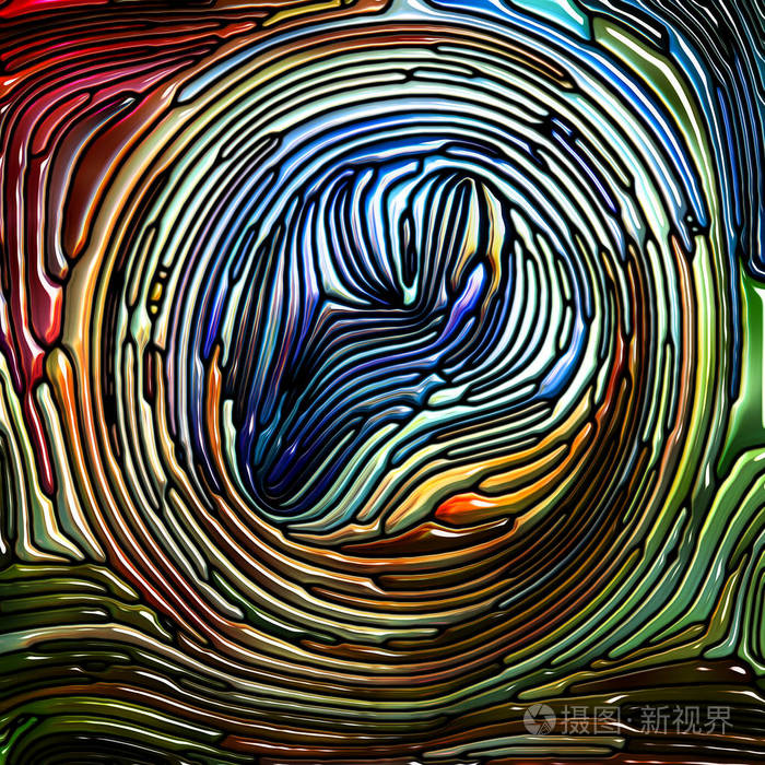 彩色玻璃图案的构成让人联想到新艺术关于自然,美和灵性的主题