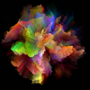 色彩情感系列。 创意安排，色彩爆发，飞溅爆炸，为主题的想象，创意，艺术和设计