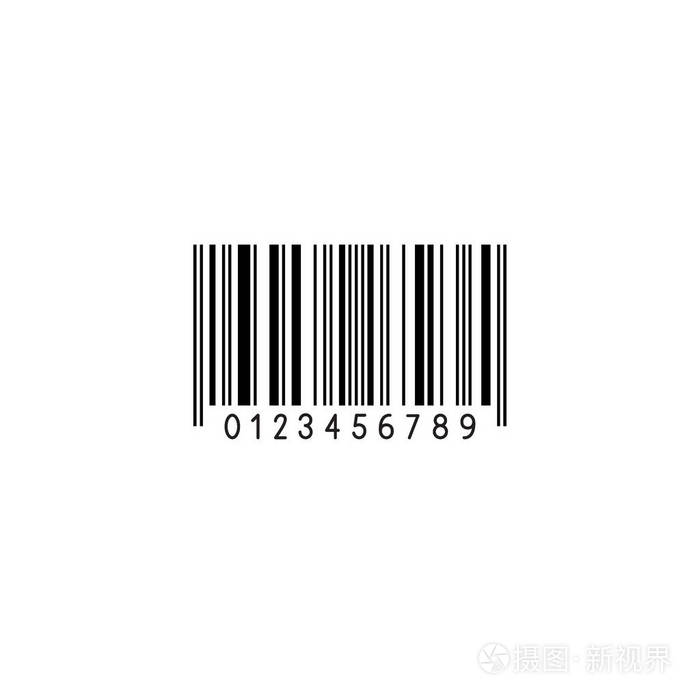 条形码. 数据. 产品标志. 黑白的. 矢量图.