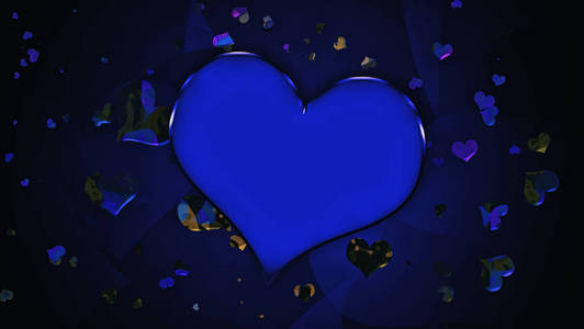 s Day Background .Colorful confetti hearts isolated on backgroun